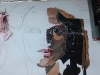 Paper Mosaic Face Closeup Unfinished